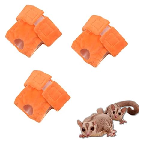 3 Pack Adjustable Sugar Glider Diapers Climbing Diapers for Gliders Small Pets Mini Carrier Diaper Cover