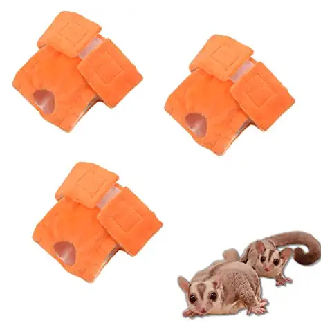 3 Pack Adjustable Sugar Glider Diapers Climbing Diapers for Gliders Small Pets Mini Carrier Diaper Cover