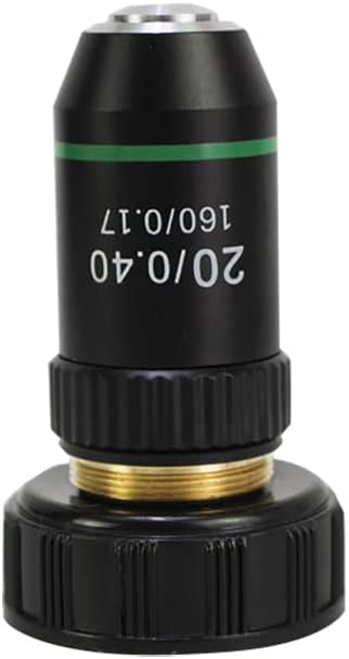 195 Black Achromatic Objective 4X 10X 20X 40X 60X 100X Microscope Objective Lens RMS 20.2mm Objective Parts (Color : 60X) (20X)