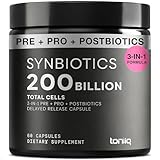Toniiq Prebiotics and Probiotics – 200B TFU with Postbiotics IMMUSE® & ButyraGen® – 30 Strains – Shelf-Stable Synbiotic Formula – Third-Party Tested – 60 Capsules