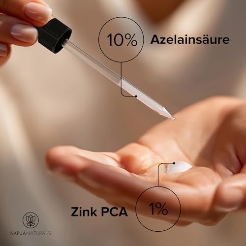 BIO Azelainsäure Serum hochdosiert für unreine und sensible Haut • 100ml • Klärendes Serum mit Panthenol, Zink, Calendul