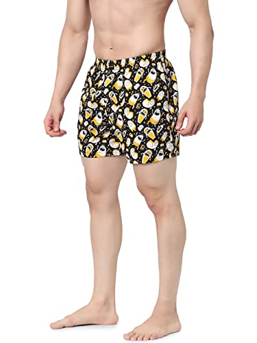 Image of JACK & JONES Men's Cotton Modern Regular All Over Print Boxer Shorts (Pack of 1)