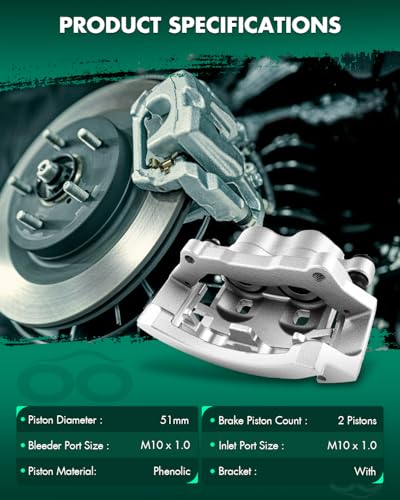 Image of SCITOO 18B4897 18B4896 Rear Left & Right Disc Brake Calipers w /Bracket Fit For Dodge For Ram 3500 2003-2008,For Dodge For Ram 4000 2005-2010,For Ram For 4000 2011, Double Pistons