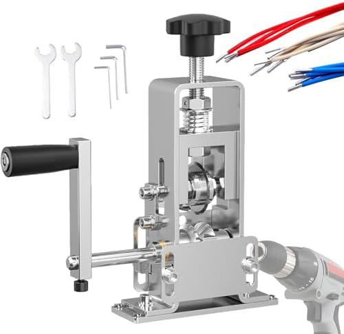 TONGFENG Denudeur Cable Electrique | Machine à dénuder Portable pour Le Recyclage des déchets cuivre | Out à dénuder Fils cuivre | Câble ferraille avec manivelle ou perceuse