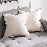 kissenbezug 65x65 samt MATERIAL: aus 100% A-Qualität Samt. Nicht nur sehr weich，sondern auch umweltfreundlich.Der Reißverschluss ist versteckt und glatt. Alle Stoffkanten sind Wunderschön vernäht, um Verschleiß zu vermeiden und die Haltbarkeit zu gewährleisten. Geeignet sehr für Sofas, Betten, Wohnungen und Büros.