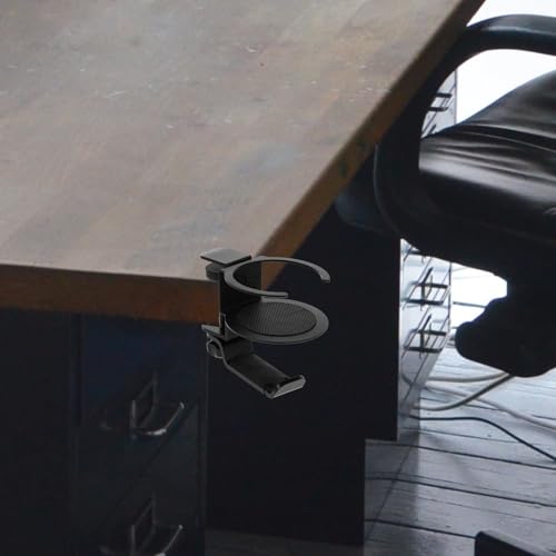 Soporte para auriculares de escritorio USHOBE: organizador de aluminio con abrazadera ajustable 4