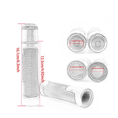 7/8" Motorcycle Hand Grips 22Mm 25Mm Non-Slip End Bar Grip Universal Aluminum Rubber Gel Motorcycle Grips For Sport Bike Cruiser Chopper (Gold B) #TOP4