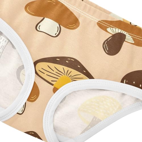 Fancy Toddler Underwear Floral 2t Cotton Cute Panties Girl Mushroom Brown Underpants Briefs4