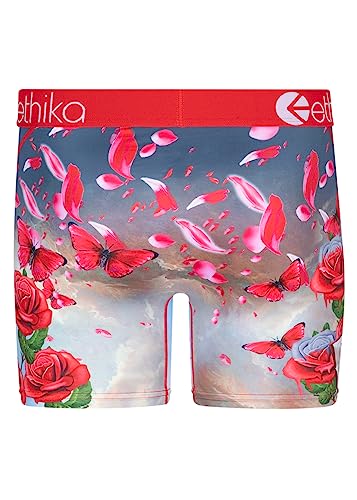 Ethika Men’s Mid Boxer Brief, 4-Way Stretch Performance Underwear with Graphic Prints – Transcend - Mid (GRY, S)3