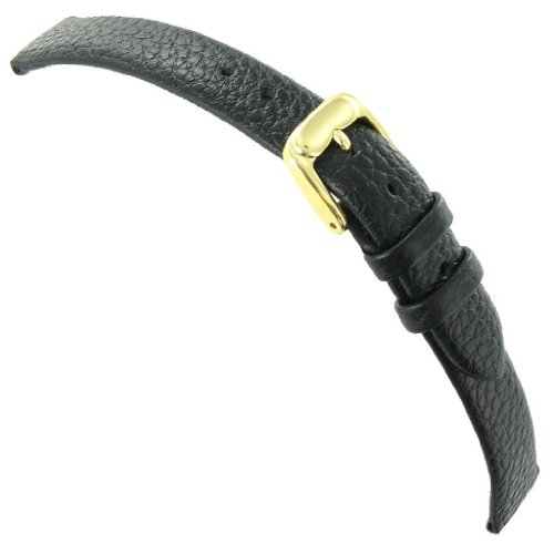 Speidel 14mm Milano Water Resistant Fine Grain Cowhide Black Watch Band Strap Regular