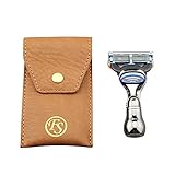 Men's Mini Handle Portable Travel Shaving Razor Wallet With Travel Case