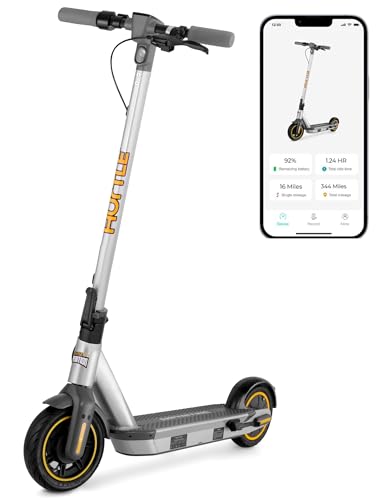 10 Inches Foldable Electric Scooter - Unique Performance and Upgraded Pneumatic Tire Foldable Commuter, Suitable for Adult and Easy to Store and Transport - HURES36