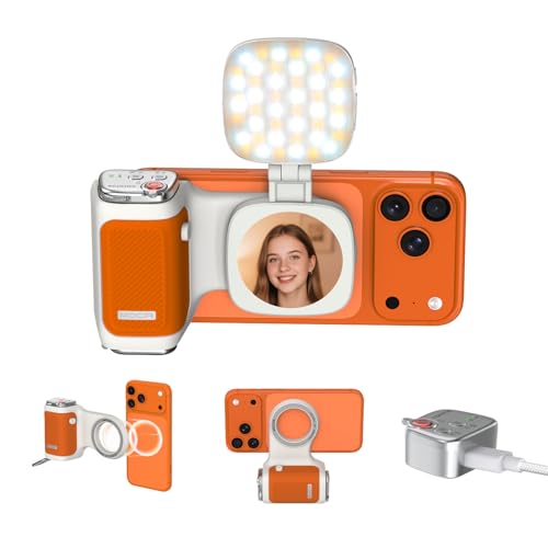 COMITOK iPhone Camera Grip MOCA with Magnet Fill Light &
