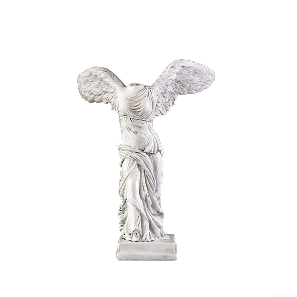 Victoire de Samothrace statue ailée déesse en résine or et blanc pour décoration maison