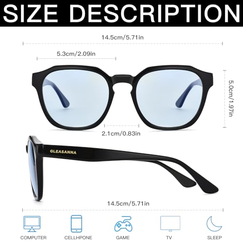 Image of 99.9% Blue Light Blocking Glasses For Men Women Anti-Fatigue Computer Gaming Sleep Glasses Reduce Eye Strain