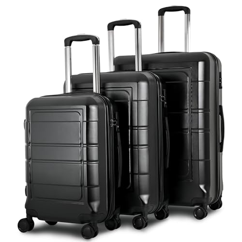 3-Piece Luggage Sets, Luggage Expandable, Luggage Sets with 4-Wheel Spinner, Lightweight Luggage Sets, Suitcase Set for Various Travel Needs (20"/24"/28")