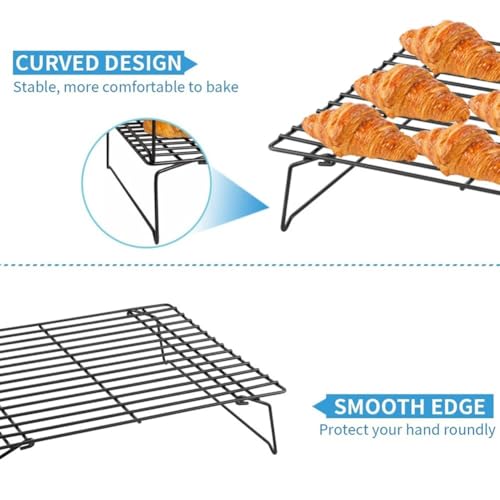 Grille de refroidissement pour four en inox anti-gâteaux ramollis