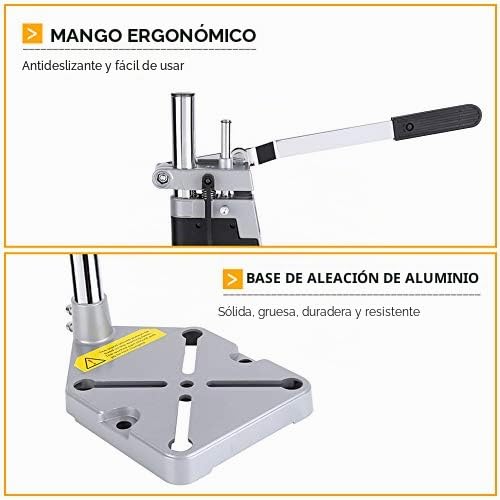 Soporte para Taladro, Soporte Taladro Vertical Columna para Taladro Soporte Taladradora Soporte de Taladro de Mesa Ajustable Universal Soporte para Prensa de Taladro,profundidad 2,4 ",acero Al Carbono