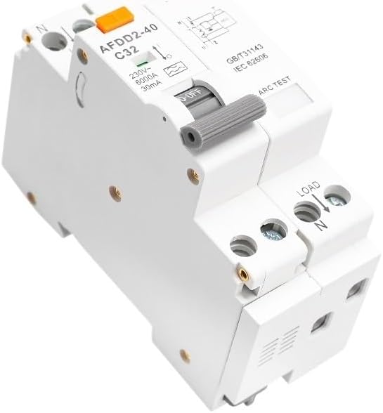 AFDD2-40 AFCI Arc Fault Detection Device Fire Prevention Unit by Arc Monitoring AFDD+RCCB Type A 2P 40A 30mA(C Curve,32A 30mA)
