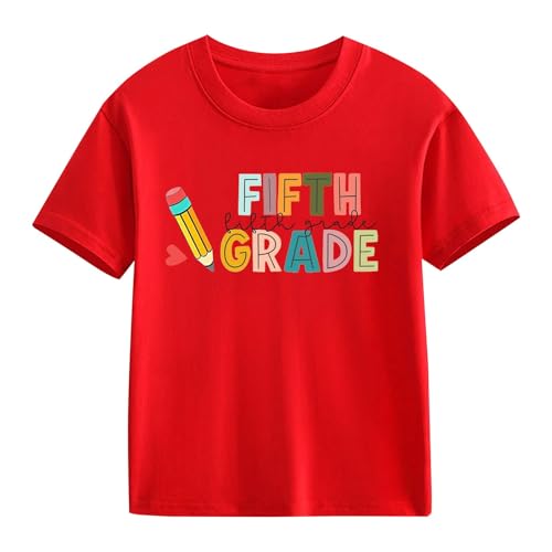 5th Grade Student Back to School T-Shirt for Kids, Girls Boys First Day of School Tops Shirt, Preschool Clothes2