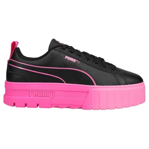 PUMA Womens Mayze 'Breast Cancer Awareness' Lace Up Platform Sneakers Shoes Casual - Black, Pink - Size 7 D
