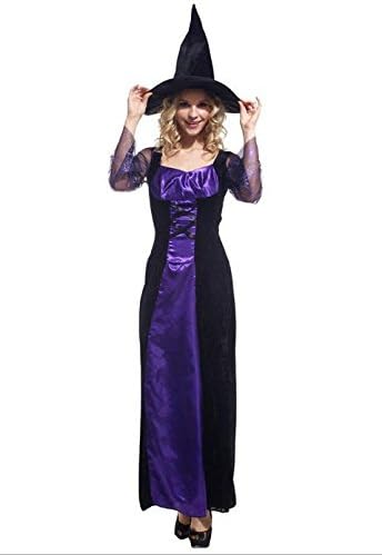 Amazon Osharemart 魔女 ロングドレス コスプレ ハロウィン 衣装 大人 紫 魔女 パープル コスプレ 仮装 通販