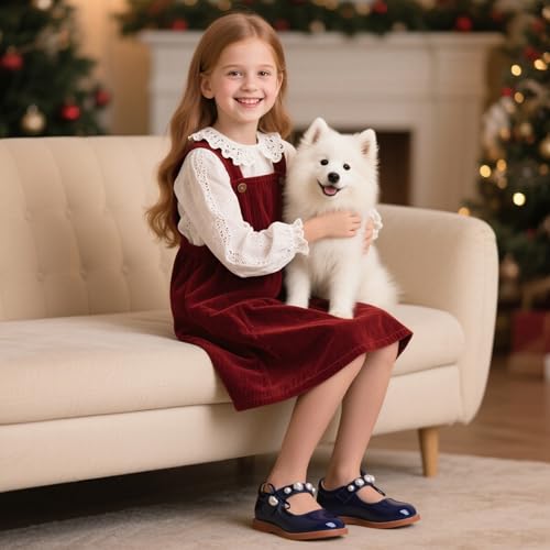 Kiderence Girls Flat Dress Shoes School Oxfords Marry Jane (Toddler/Little Kids)2