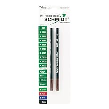 Schmidt 888 Ceramic Rollerball Plastic Tube Refill Medium Point 0.7mm, Black, 2 Pack Blister SC58111 | German-Made Capless Refill for Bold, Smooth Writing | Fits Popular Rollerball Pens