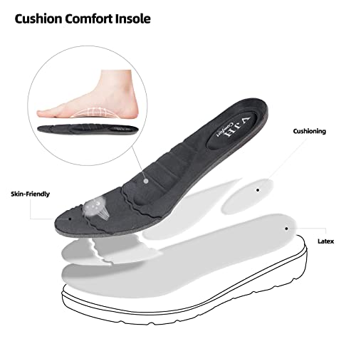 VJH confort Women’s Ballet Flats Round Toe Slip-On Comfortable Dress Pump Walking Shoes4