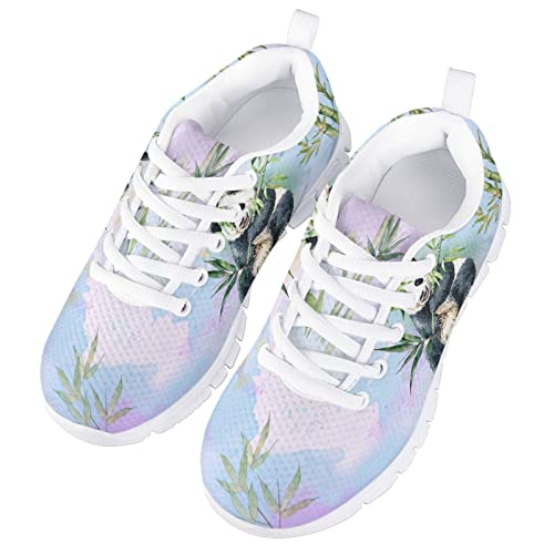 Kids Novelty Shoes for Girls Breathable Mesh Lightweight Running Tennis Shoes Cute Print Athletic Sneakers3