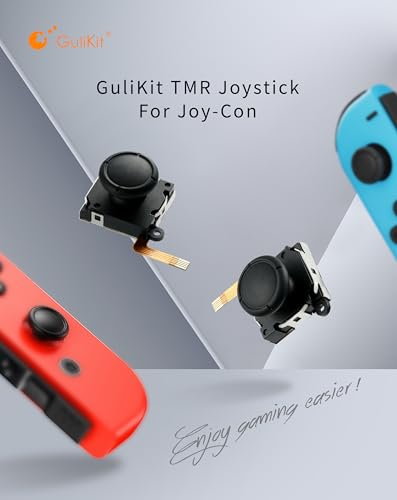Image of GuliKit Joystick TMR Electromagnetic Anti-Drift Repair Parts 2 Pack Analog Stick Upgrade Kit with 4 Color Stick Caps Switch Parts for Nintendo Switch LCD /OLED Joy-Con Switch Lite