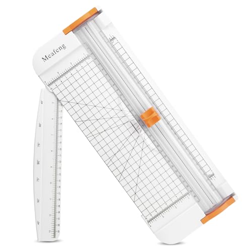 A4 Massicot Règle Titane Guillotine Coupe Papier, avec Sécurité Système et Remplaçable Lame Couper Coupon, Etiquette et Photo, Papier d'artisanat