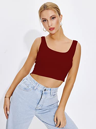 Image of Shasmi Women Crop Top, Ribbed, Stylish Tank Top, Soft and Comfy Fabric has Some Stretch