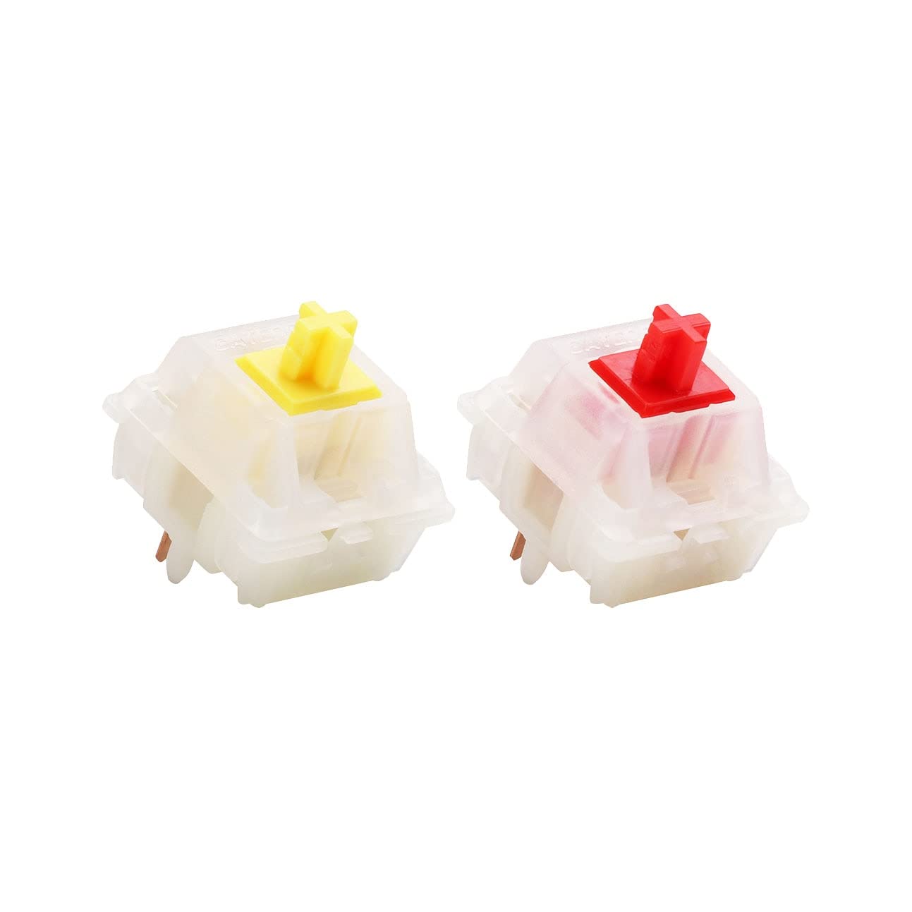 Commutateurs Pro laiteux Commutateur lubrifié linéaire jaune laiteux Pro rouge commutateur de tige SMD RGB Mx for clavier mécanique 5pin (Axis Body : 70PCS, Color : Milky yellow pro)