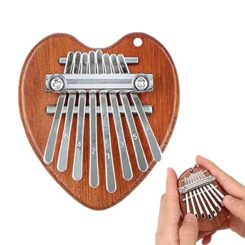Finger Thumb Piano 8 Key, Finger Harp Mini Kalimba Instrument, Exquisite-Fnger Thumb Piano, Portable Wooden Symmetry Marimba Musical Good Accessory for Beginners Casual Playing(Style-B)