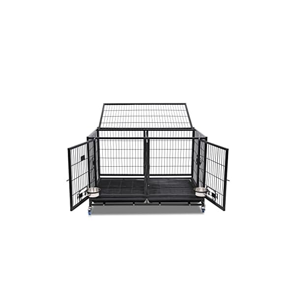 Homey-Pet-43-All-Metal-Open-Top-Stackable-Heavy-Duty-CageUpper-wFloor-Grid-Tray-Divider-and-Feeding-Bowl Homey-Pet-43-All-Metal-Open-Top-Stackable-Heavy-Duty-CageUpper-wFloor-Grid-Tray-Divider-and-Feeding-Bowl
