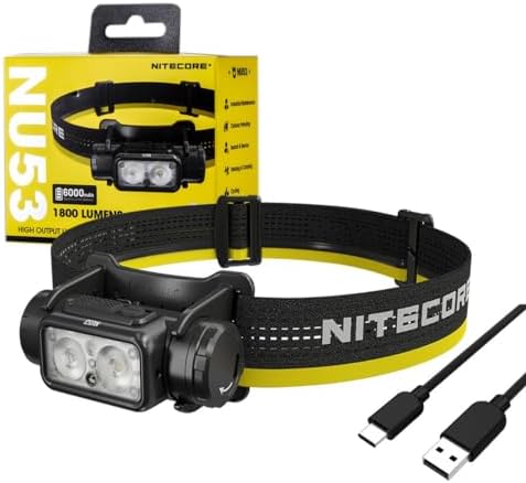 Nitecore NU53 High Output Lightweight Industrial Headlamp- 1,800 Lumens