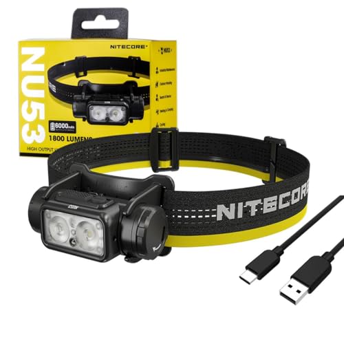 Linterna frontal para trabajos industriales Nitecore NU53 de 1.800 lúmenes de alto rendimiento