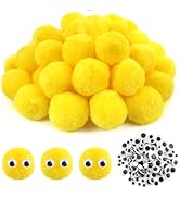 TOAOB Pompons Set 80 Stück Rot - Mit Wackelaugen Für Bastelprojekte