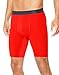 Hanes Men's Sport Performance Compression Short, Scarlet/Ebony, Medium