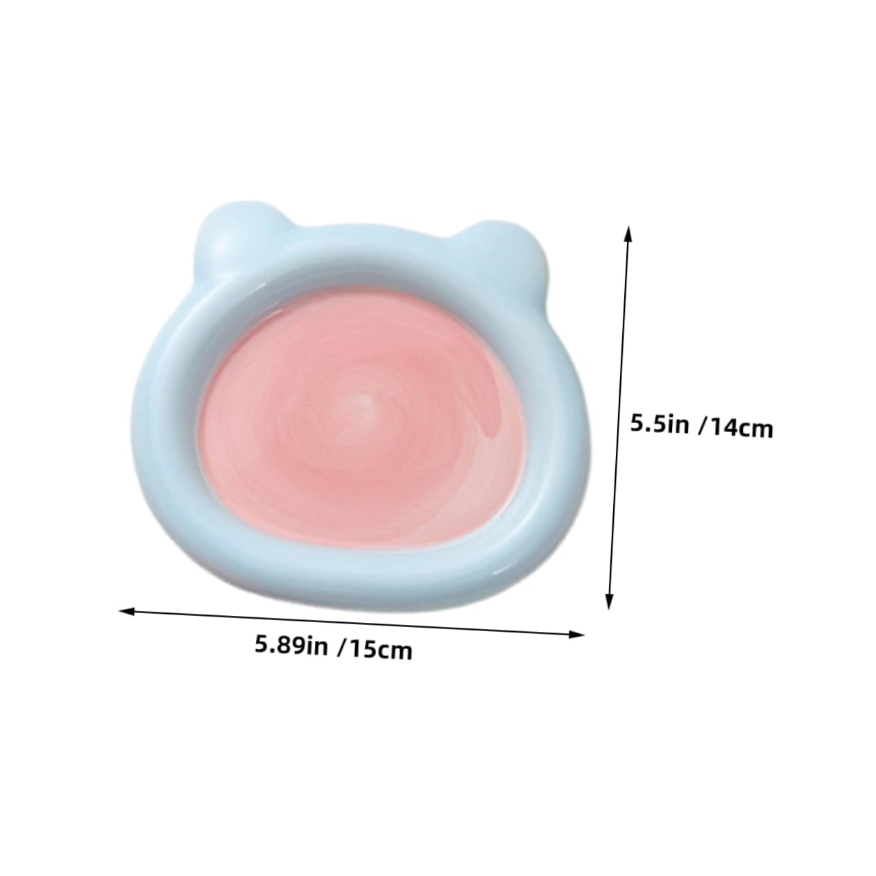 2pezzi Ciotola in Per e Acqua Per Animali Domestici Adatta Gatti e Di Design Anti-rovesciamento Per Alimentazione Ordinata Facile Da Pulire