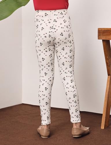 Image of Amazon Brand - Symbol Girl's Cotton Ribbed Stretchable Leggings | Ankle Length | Aged 2-14 Years