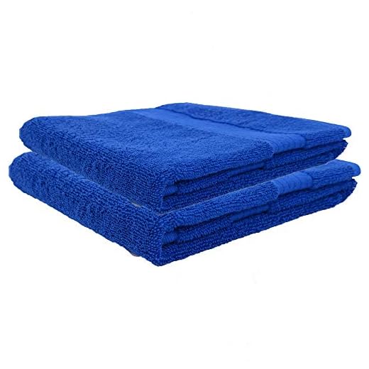 Alpine Swiss 100% Cotton Towel Set 2 Piece Soft and Absorbent 500 GSM Hand Towels 20" x 30" Royal Blue