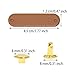 Small Brown PU Leather Handmade Tag with 8mm Rivet Button for Knits,Universal Blank Label Cute Repair Patch Soft Crochet Tape with Holes for DIY Clothing,Sewing Stamping,Keychain,Crafts Decor (15)