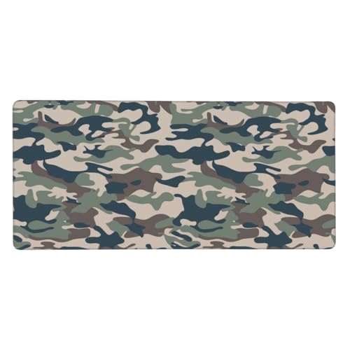 Sous-main de bureau camouflage vert pour ranger clavier PC et ordinateur