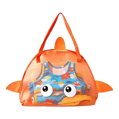 Bolsa de playa para conchas con gran capacidad infantil de dibujos animados para piscina