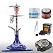 Produktbild Shisha Set - Edelstahl Shisha Amy Deluxe mit Anzünder, Kaminaufsatz, Dampfsteine, Kohle (SS10 - Little Hammer - Blau)