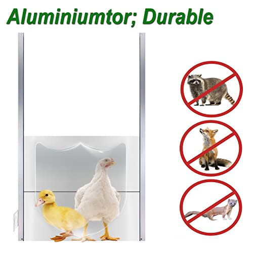 YRHome Automatische Hühnerklappe Hühnertür mit Schieber Türöffner Hühnerstall Timing Hühnerstalltor mit Lichtsensor… – Bild 7