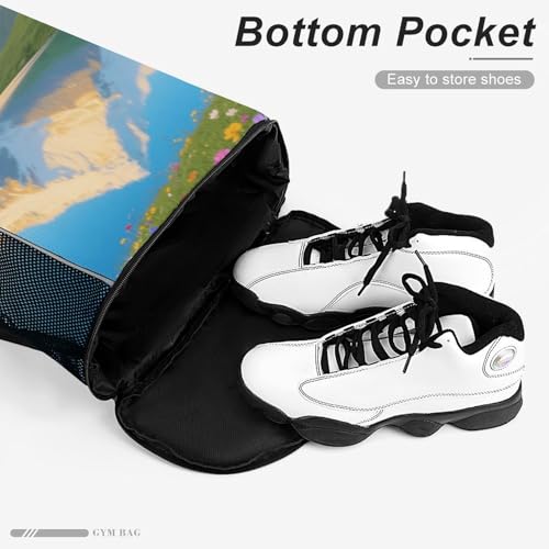 Mochila de gimnasio con estampado de paisajes nevados para conectar con la naturaleza 4