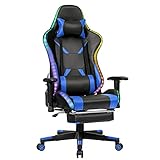 Lumières Colorées &Télécommande — Le dossier et les bords du fauteuil de jeu sont décorés de lumières colorées. Alimentation par USB (1,5 m). Différents types d'effets lumineux sont disponibles pour répondre à différents besoins. Il est également équipé d'une télécommande (10 m), qui vous permet de choisir la luminosité des lumières colorées et les modes d'éclairage.